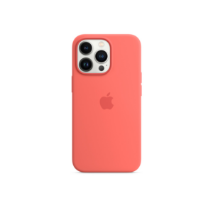 Apple Original iPhone 13 Pro Silikon Case mit MagSafe Pink Pomelo