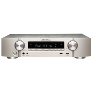 Marantz NR1510 5.2 AV Receiver 4K AirPlay WLAN BT Spotify Heos - Silb./Gold slim