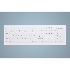 Cherry AK-C8100F-FU1-W/GE Kabellose Tastatur Weiß (Wischdesinfektion)