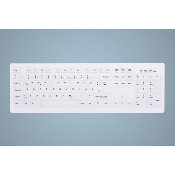 Cherry AK-C8100F-FUS-W/GE Kabellose Tastatur Weiß (Versiegelt IP68)