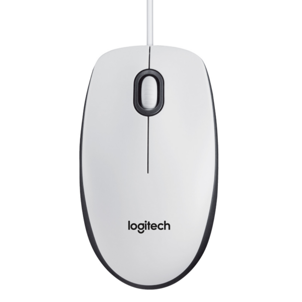 Logitech M100 Kabelgebundene Maus Weiß