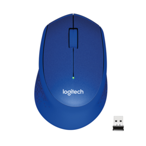 Logitech M330 Silent Plus Kabellose Maus Blau