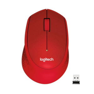 Logitech M330 Silent Plus Kabellose Maus Rot