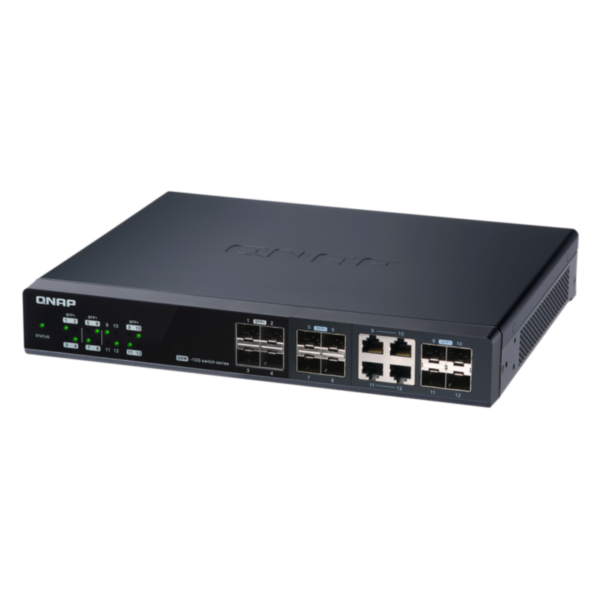 QNAP QSW-M1204-4C 12-Port Desktop Switch Web Managed 4xCombo 8x10G SFP+