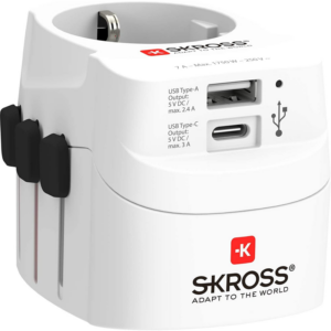 SKROSS World Adapter PRO+ USB AC Reiseadapter 1302523