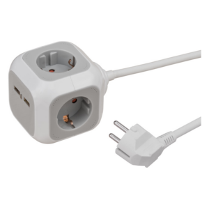 Brennenstuhl Steckdosenwürfel 4-fach + 2x USB 2.0 Charger 2100mA 1