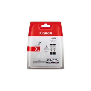 Canon 0318C007 PGI-570XL PGBK pigmentiertes schwarz Tintenpatrone Doppelpack