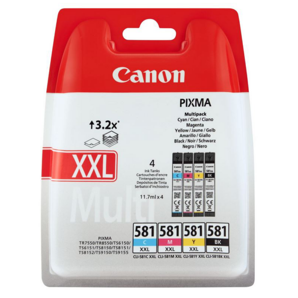 Canon CLI-581 XXL Original Druckerpatronen Multipack (BK