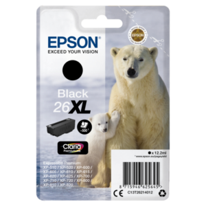 Epson 26XL Original Druckerpatrone Schwarz mit hoher Kapazität T2621