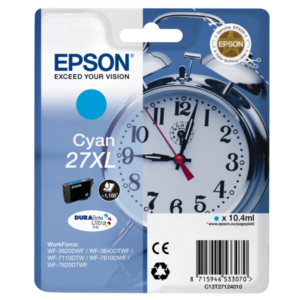 Epson 27XL Original Druckerpatrone Cyan mit hoher Kapazität T2712