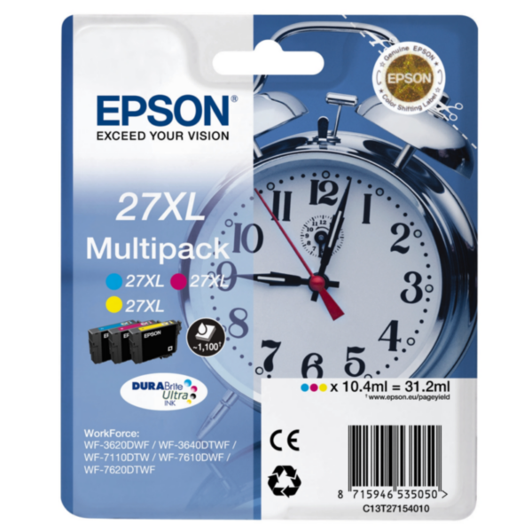 Epson 27XL Druckerpatronen Multipack Gelb Cyan Magenta T2715