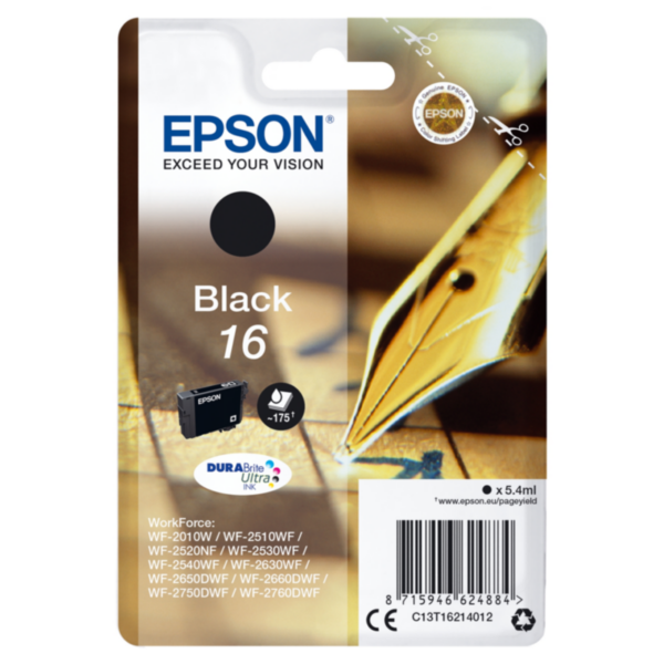 Epson 16 Original Druckerpatrone Schwarz T1621