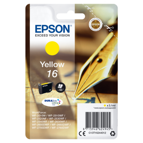 Epson 16 Original Druckerpatrone Gelb T1624