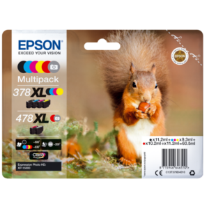 Epson C13T379D4010 Druckerpatronen Multipack 378XL / 478XL (BK