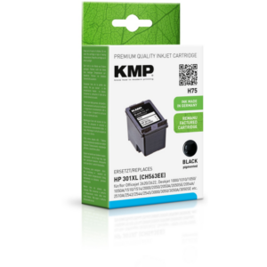 KMP Tintenpatrone Schwarz ersetzt HP 301XL (CH563EE)