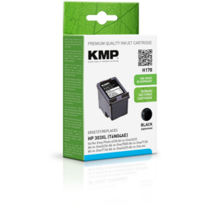 KMP Tintenpatrone Schwarz ersetzt HP 303XL (T6N04AE)