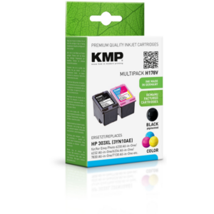 KMP Tintenpatronen Multipack Schwarz + Farbig ersetzt HP 303XL (3YN10AE)