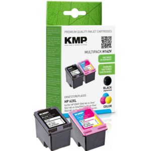 KMP Tintenpatronen Multipack Schwarz + Farbig ersetzt HP 62XL (C2P05AE