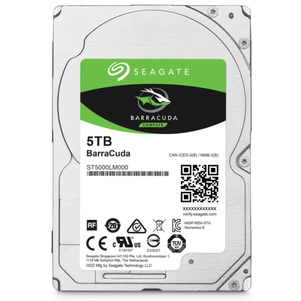 Seagate BarraCuda HDD ST5000LM000 - 5 TB 5400 rpm 128 MB 2