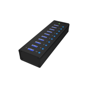 RaidSonic Icy Box IB-AC6110 10 Port USB 3.0 Hub mit USB Ladeanschluss