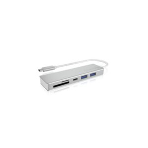 RaidSonic Icy Box IB-HUB1413-CR USB 3.0 Type-C Hub mit 3 USB Anschlüssen silber