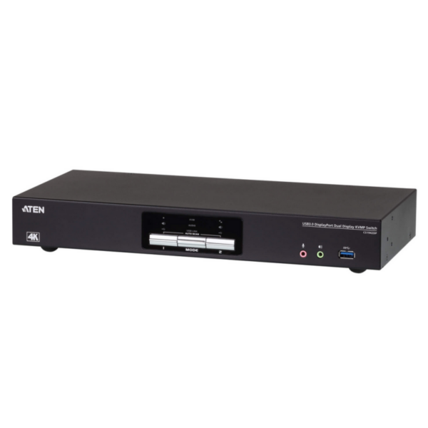 Aten CS1942DP 2-Port USB 3.0 4K DP Dual Display KVMP Switch schwarz