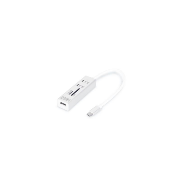 DIGITUS OTG USB 2.0 Type-C 3-Port Hub mit Kartenleser