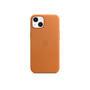 Apple Original iPhone 13 Leder Case mit MagSafe Goldbraun