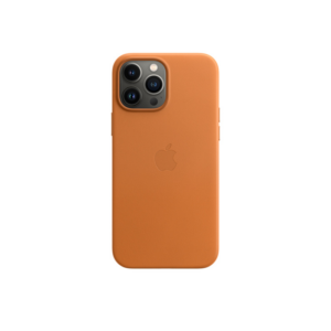 Apple Original iPhone 13 Pro Max Leder Case mit MagSafe Goldbraun