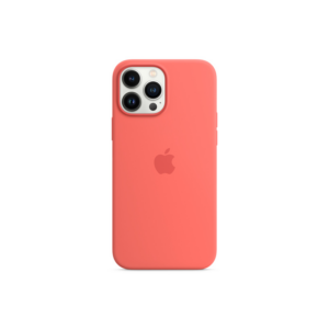 Apple Original iPhone 13 Pro Max Silikon Case mit MagSafe Pink Pomelo