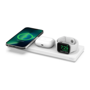 Belkin Boost Charge Pro Drahtloses 3 in 1 Ladepad mit MagSafe weiß WIZ016vfWH