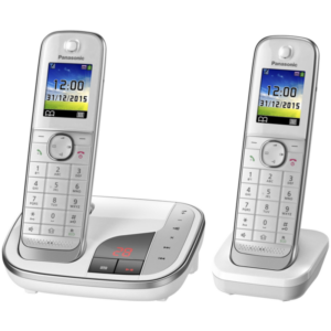 Panasonic KX-TGJ322GW schnurloses Duo DECT Festnetztelefon inkl. AB
