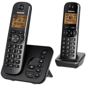 Panasonic KX-TGC222GB schnurloses Festnetztelefon mit AB schwarz