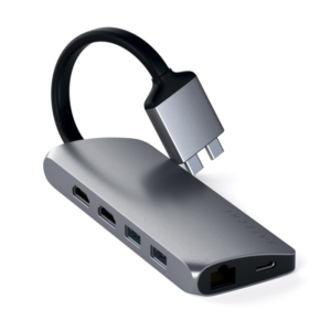 Satechi USB-C Dual Multimedia Adapter 4K Space Gray