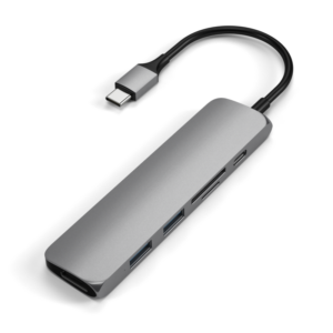 Satechi Type-C USB Passthrough HDMI Hub V2 Space Grau