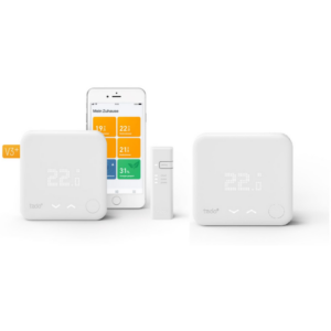 tado° Starter Kit mit 2 Smarten Thermostaten V3+ (Verkabelt) für Fußbodenheizung