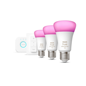 Philips Hue White & Col. Amb. E27 3er Starter Set inkl. DimmerSwitch 3x800lm 75W