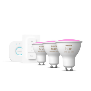 Philips Hue White & Col. Amb. GU10 Dreierpack Starterset inkl. Dimmschalter