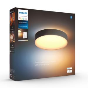 Philips Hue White Amb. Enrave Deckenleuchte M schwarz 2400lm inkl. Dimmschalter