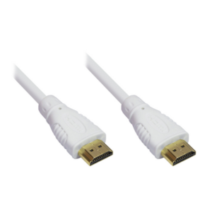 Good Connections High Speed HDMI Kabel 5m mit Ethernet gold Stecker weiß
