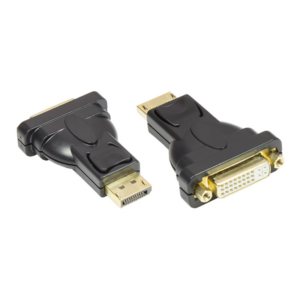 Good Connections DisplayPort St. zu DVI-I Bu. Adapter 24K vergoldet schwarz