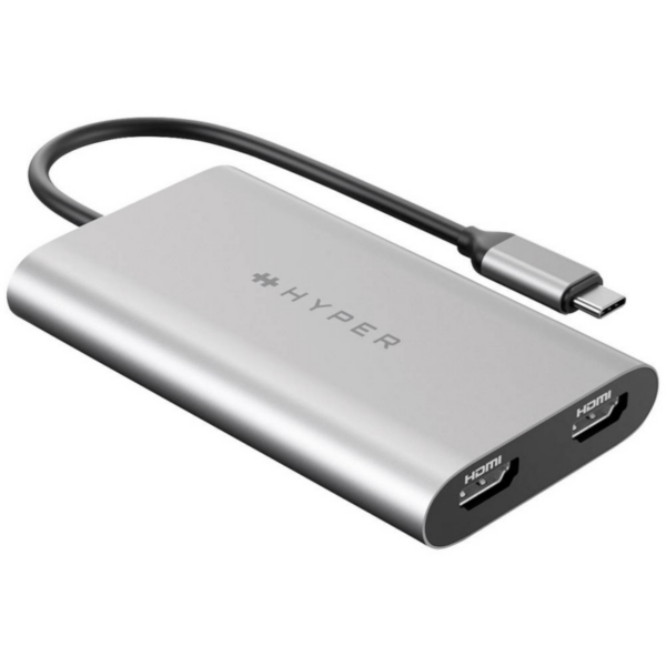 Hyper Drive USB-C To Dual HDMI Adapter+PD over USB (M1)