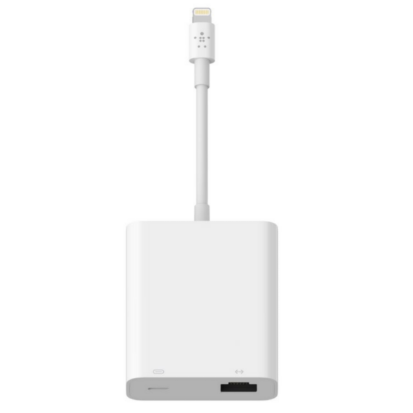 Belkin Ethernet- und Stromadapter mit Lightning Connector weiß