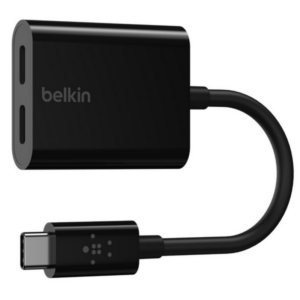 Belkin RockStar USB-C Audio- und Ladeadapter Schwarz