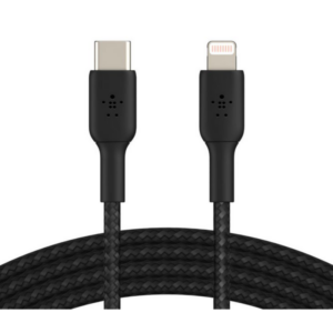 Belkin Lightning/USB-C Kabel ummantelt mfi zertifiziert 1m Schwarz