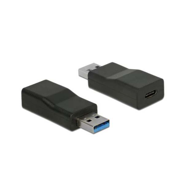 DeLOCK USB 3.1 Adapter USB-A zu USB-C Gen2 aktiv St./Bu. 65696 schwarz