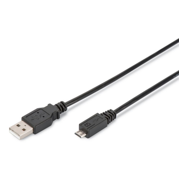 DIGITUS AK-300127-010-S USB-Kabel Typ A - Micro B St./ St. 1m schwarz