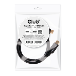 Club 3D DisplayPort 1.4 Kabel 1m DP zu DP HBR3 St./St. schwarz CAC-2067