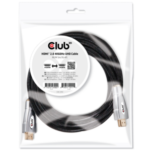 Club 3D HDMI 2.0 Kabel 5m 4K60Hz UHD St./St. schwarz CAC-2312