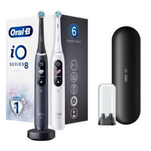 Oral-B iO Series 8 mit 2. Handstück (White Alabaster/ Black Onyx)